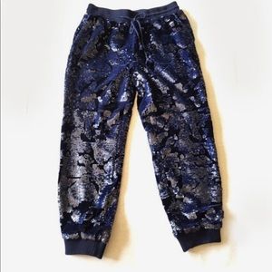 Anthropolgie sequined jogging pants